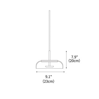 Eclipse Halo Minimalist Glass Pendant Light