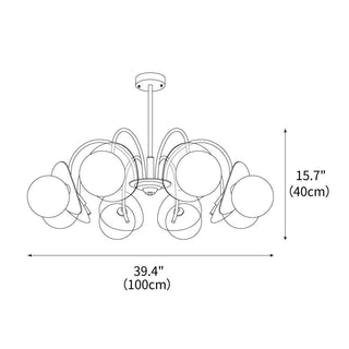 Eclipse Orb Contemporary Brass Chandelier