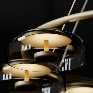 Eclipse Halo Sculptural Glass Chandelier