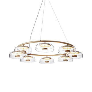 Eclipse Halo Sculptural Glass Chandelier