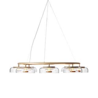 Eclipse Halo Sculptural Glass Chandelier