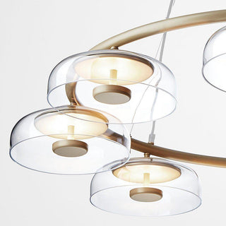 Eclipse Halo Sculptural Glass Chandelier