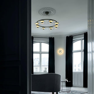 Eclipse Halo Sculptural Glass Chandelier