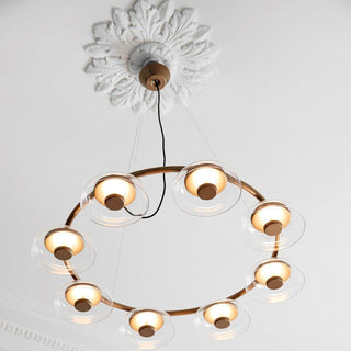 Eclipse Halo Sculptural Glass Chandelier