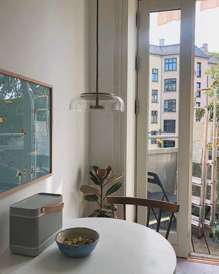 Eclipse Halo Minimalist Glass Pendant Light