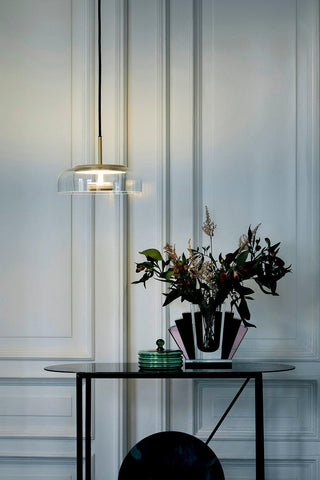 Eclipse Halo Minimalist Glass Pendant Light