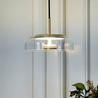 Eclipse Halo Minimalist Glass Pendant Light