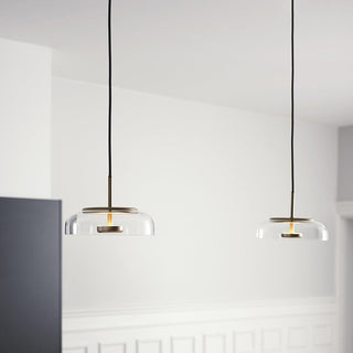 Eclipse Halo Minimalist Glass Pendant Light