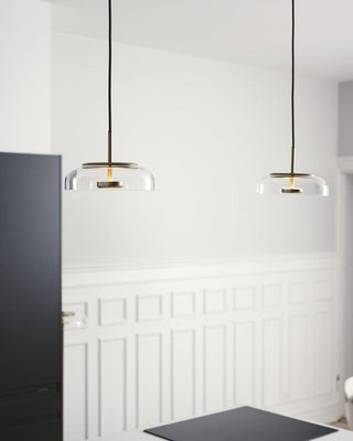 Eclipse Halo Minimalist Glass Pendant Light