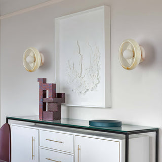 Eclipse Jade Art Deco Natural Jade Wall Sconce