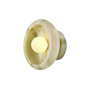 Eclipse Jade Art Deco Natural Jade Wall Sconce