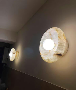 Eclipse Jade Art Deco Natural Jade Wall Sconce