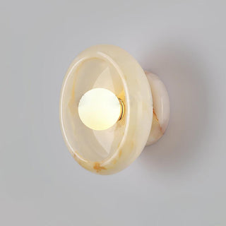 Eclipse Jade Art Deco Natural Jade Wall Sconce