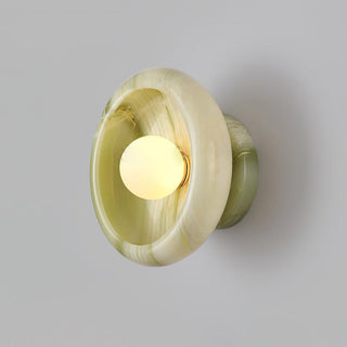 Eclipse Jade Art Deco Natural Jade Wall Sconce