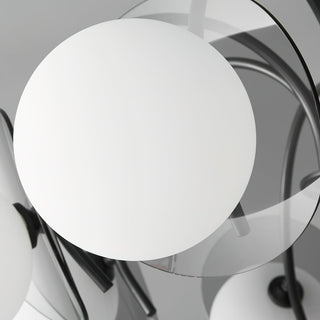 Eclipse Orb Contemporary Brass Chandelier