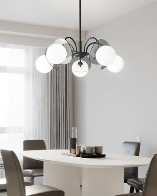 Eclipse Orb Contemporary Brass Chandelier