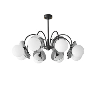 Eclipse Orb Contemporary Brass Chandelier