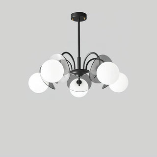 Eclipse Orb Contemporary Brass Chandelier