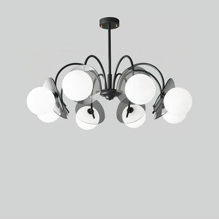 Eclipse Orb Contemporary Brass Chandelier