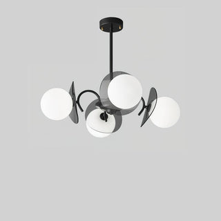 Eclipse Orb Contemporary Brass Chandelier