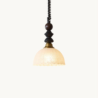 Econiko Vintage Wood & Brass Pendant Light
