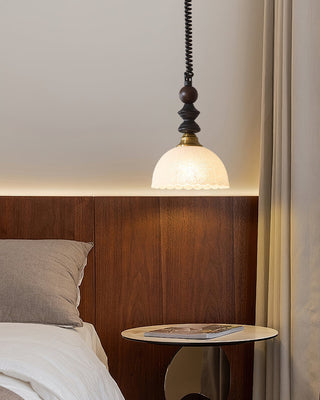 Econiko Vintage Wood & Brass Pendant Light
