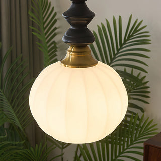 Econiko Vintage Wood & Brass Pendant Light