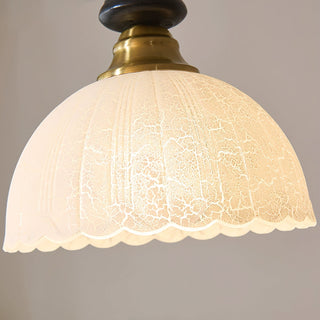 Econiko Vintage Wood & Brass Pendant Light