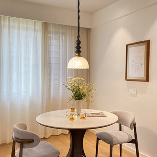 Econiko Vintage Wood & Brass Pendant Light