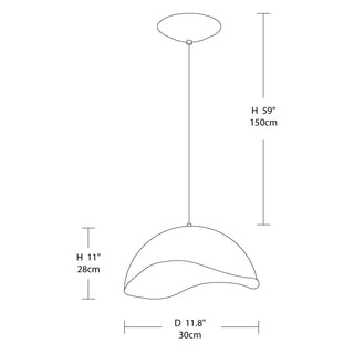 Eden Ripple Minimalist Acrylic Pendant Light