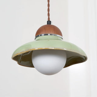 Edmund Retro Wood Glass Pendant Light