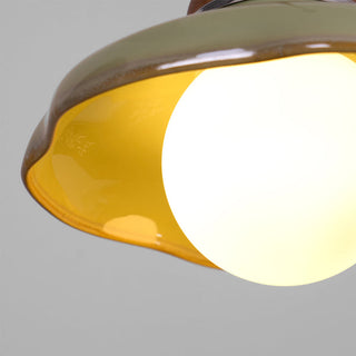 Edmund Retro Wood Glass Pendant Light