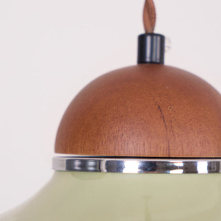 Edmund Retro Wood Glass Pendant Light