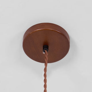 Edmund Retro Wood Glass Pendant Light