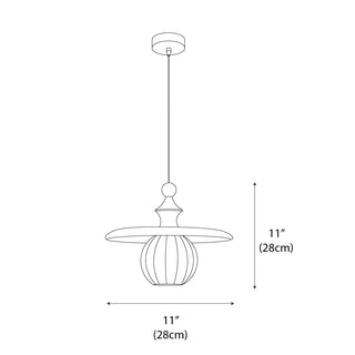 Edmund Wabi-Sabi Wood Pendant Light