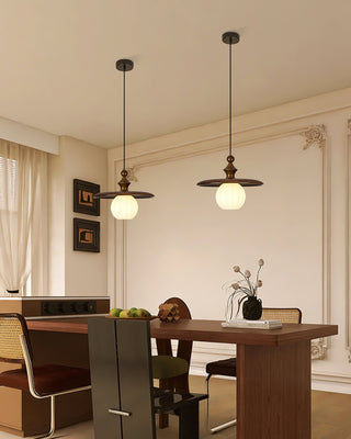 Edmund Wabi-Sabi Wood Pendant Light