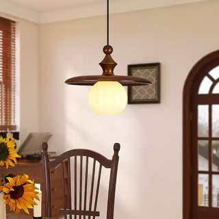 Edmund Wabi-Sabi Wood Pendant Light