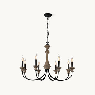 Kael Farmhouse Wood Chandelier