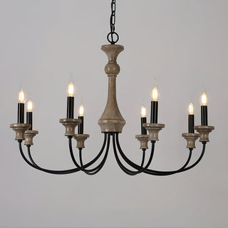 Kael Farmhouse Wood Chandelier
