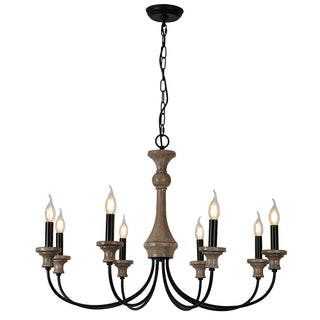Kael Farmhouse Wood Chandelier