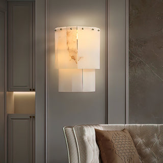 Luxe Alabaster Rectangular Wall Sconce