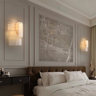 Luxe Alabaster Rectangular Wall Sconce