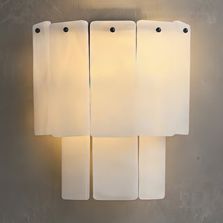 Luxe Alabaster Rectangular Wall Sconce