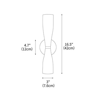 Elara Double Cone Minimalist Glass Wall Light