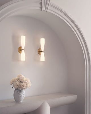 Elara Double Cone Minimalist Glass Wall Light