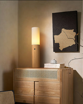 Cylindro Modern Wood Floor Lamp