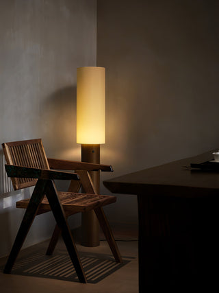 Cylindro Modern Wood Floor Lamp