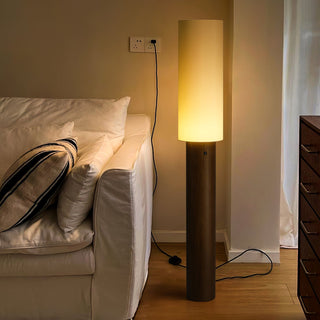Cylindro Modern Wood Floor Lamp