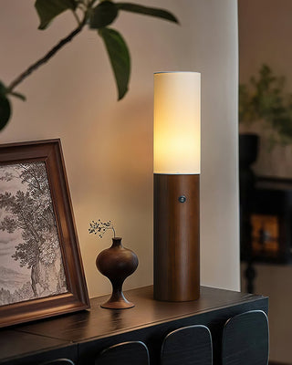 Cylindro Modern Wood Floor Lamp