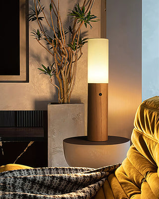 Cylindro Modern Wood Floor Lamp